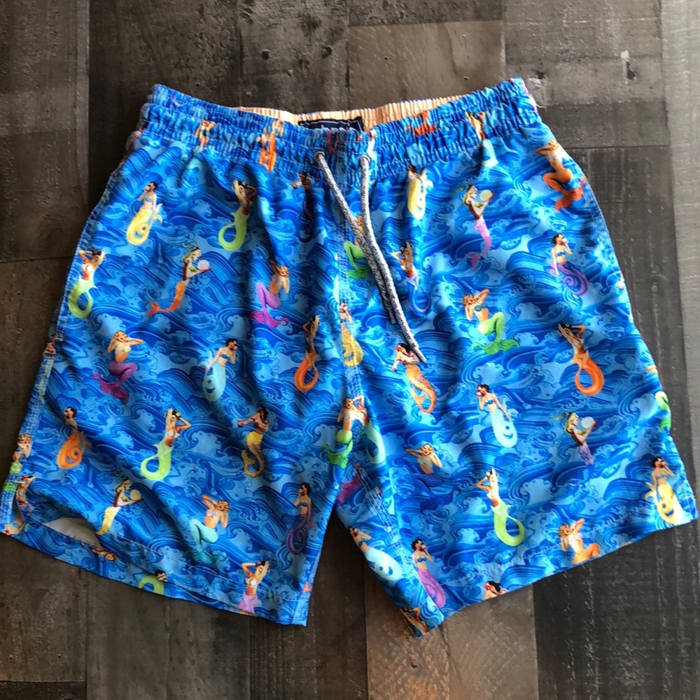 Michael’s mermaid swim trunks